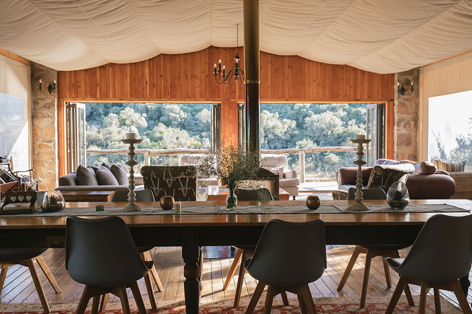 The Hunting Lodge at dinner