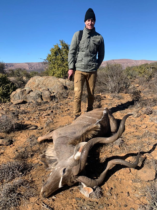 Kudu Bull harvested by hunter